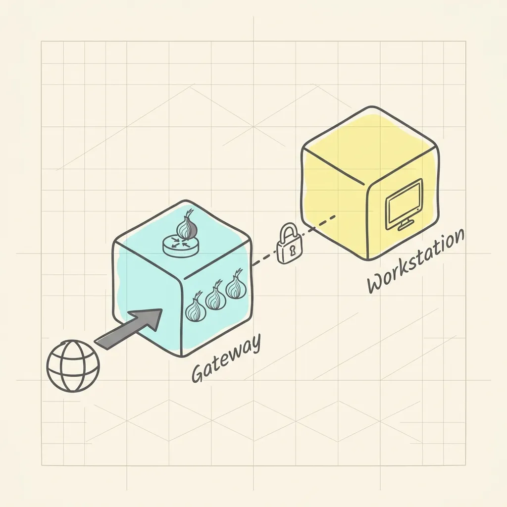 Whonix Gateway and Workstation isolated VM architecture