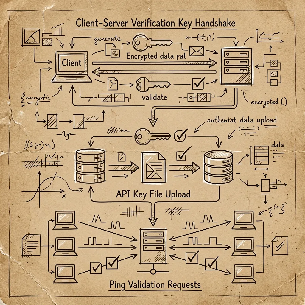 Client-Server Verification Key Handshake