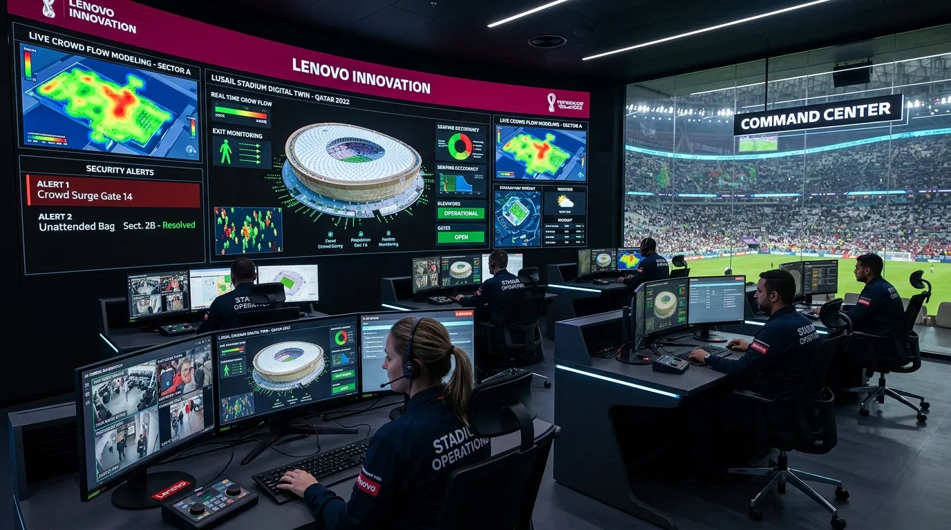 FIFA World Cup intelligent command center and digital twin dashboard co-developed with Lenovo