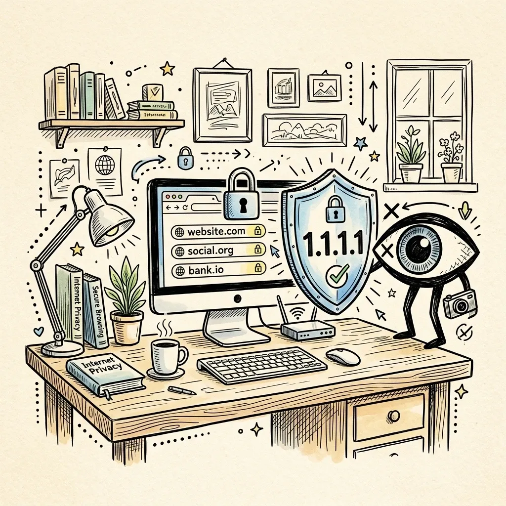 Visual representation of home DNS privacy