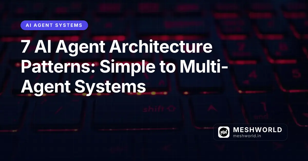 7 AI Agent Architecture Patterns: Simple to Multi-Agent Systems