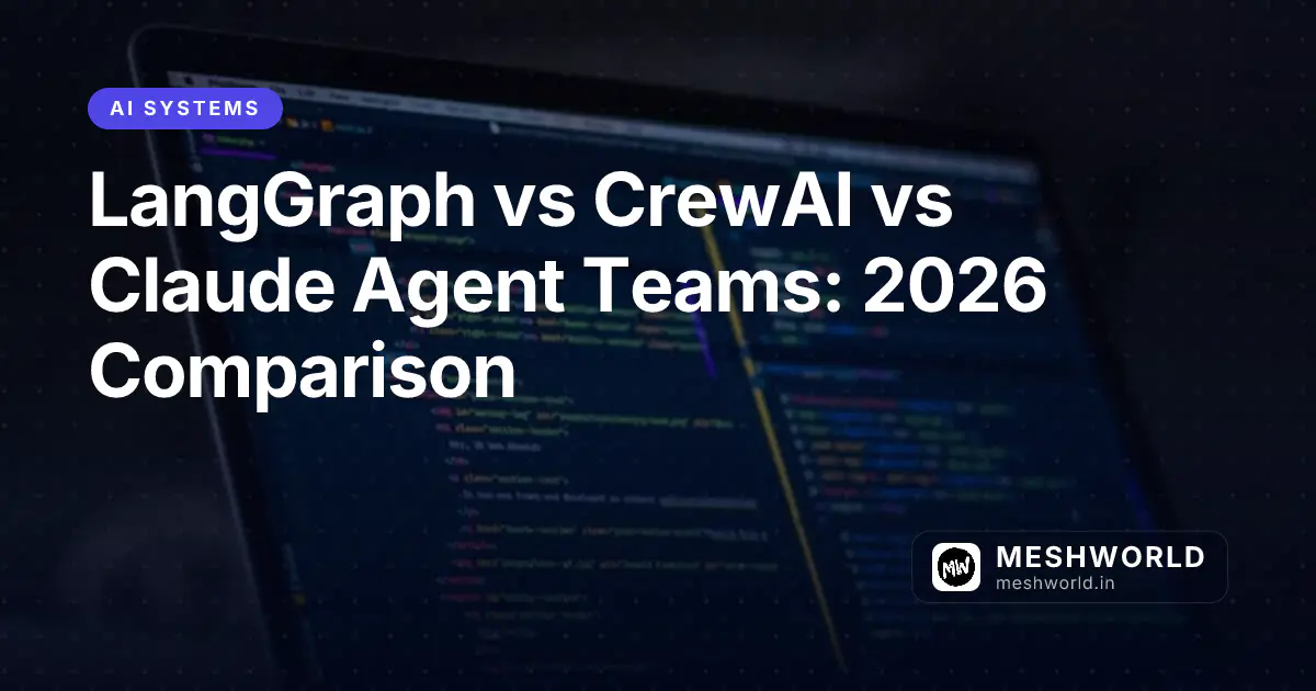 LangGraph vs CrewAI vs Claude Agent Teams: 2026 Comparison