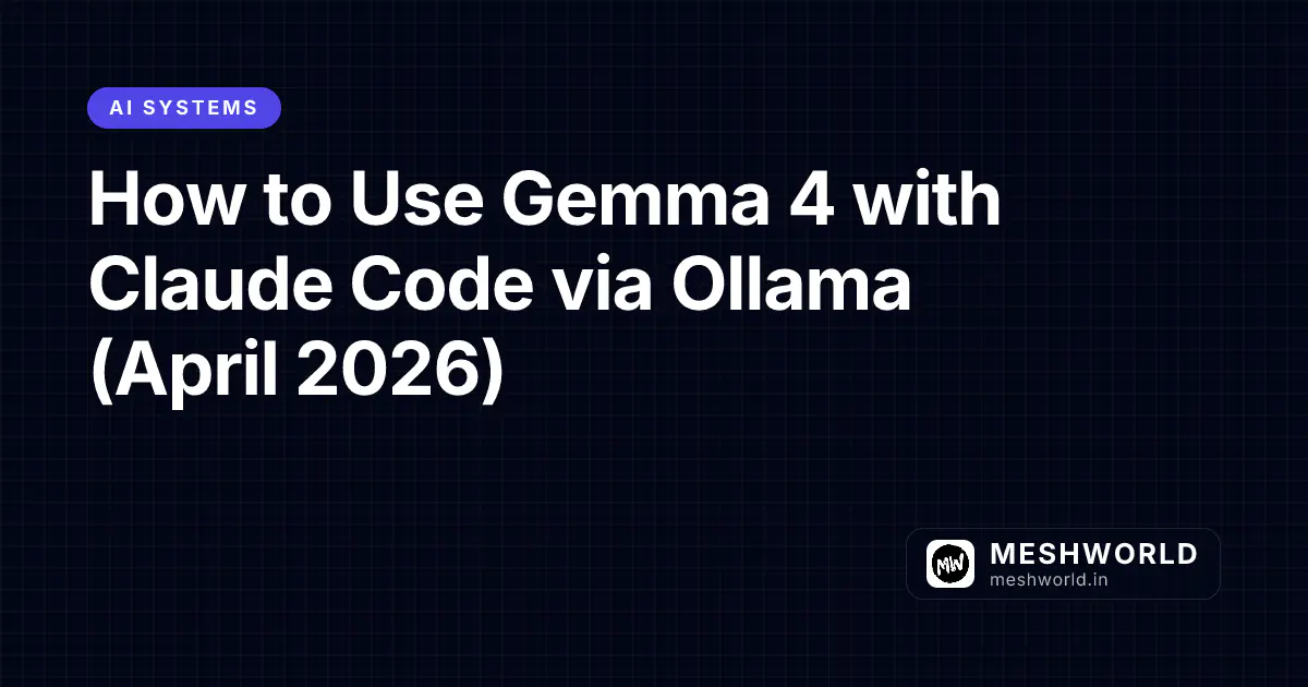 How to Use Gemma 4 with Claude Code via Ollama (April 2026)
