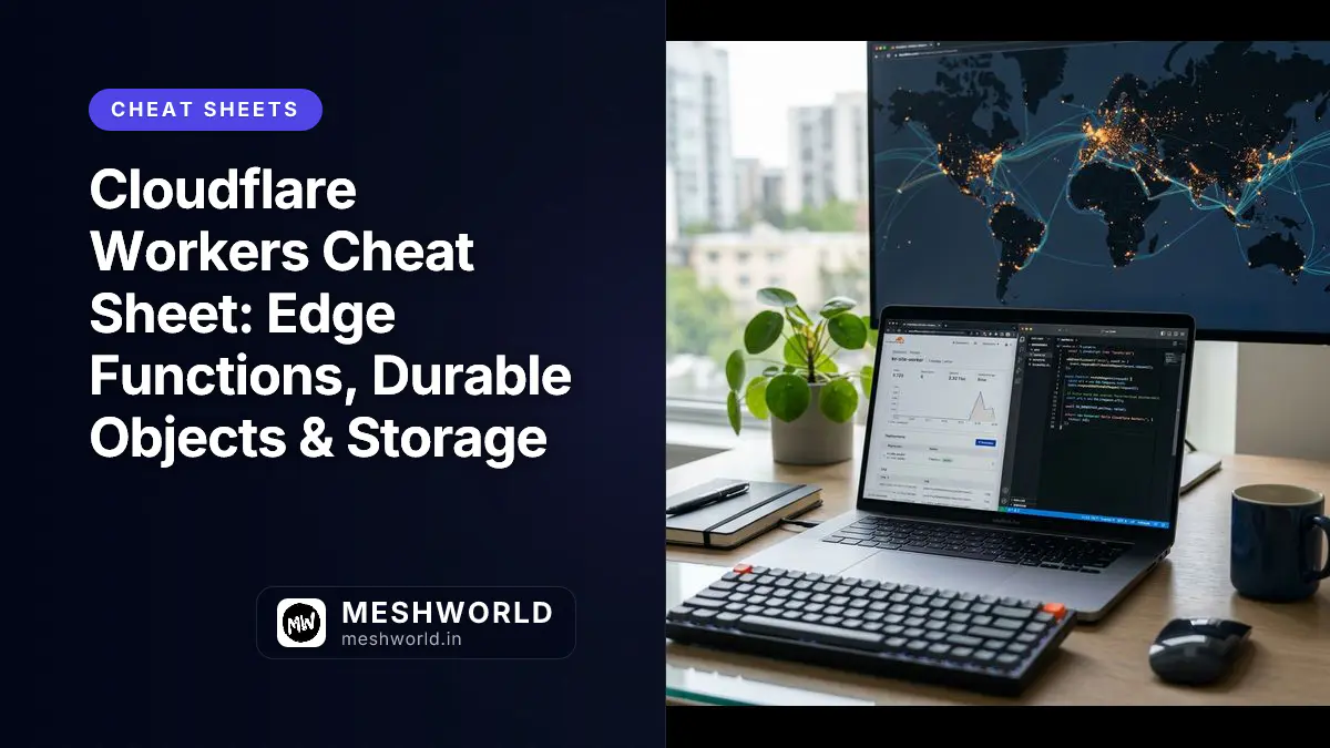 Cloudflare Workers Cheat Sheet: Edge Functions, Durable Objects & Storage