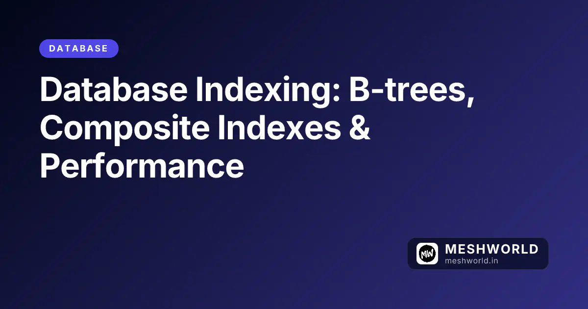 Database Indexing: B-trees, Composite Indexes & Performance