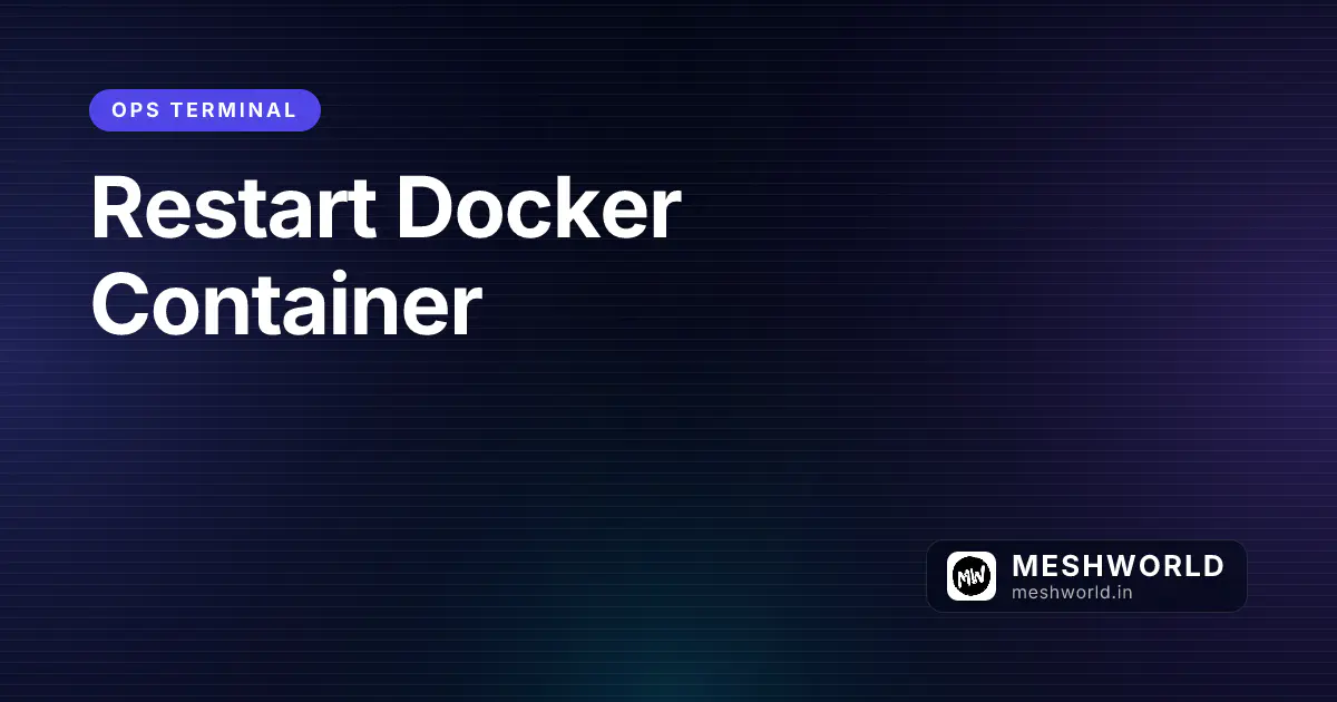 Restart Docker Container