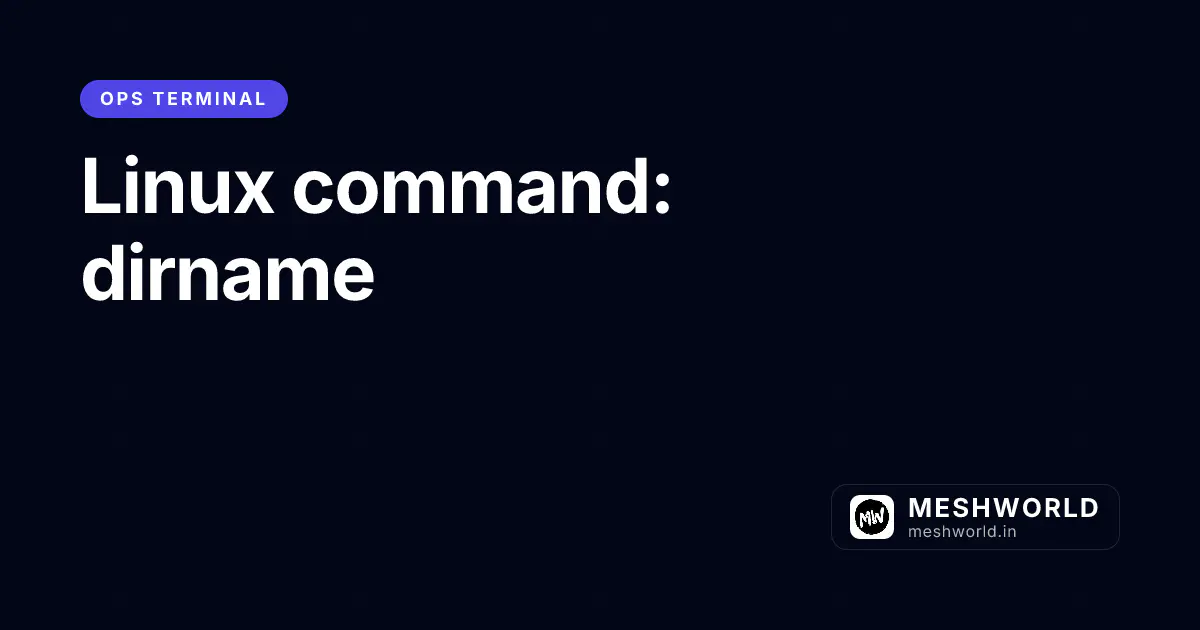 Linux command: dirname