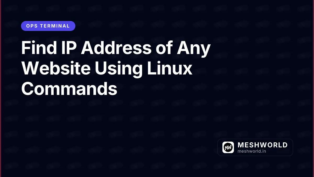Find IP Address of Any Website Using Linux Commands