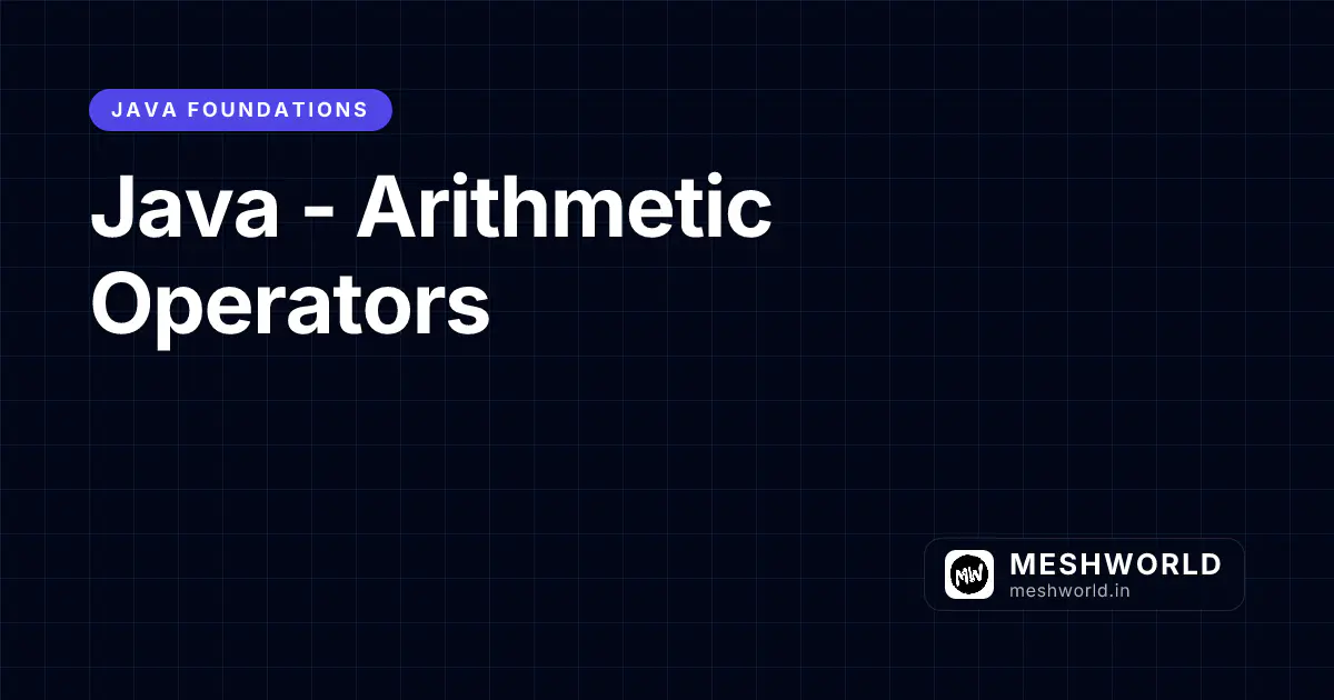 Java - Arithmetic Operators
