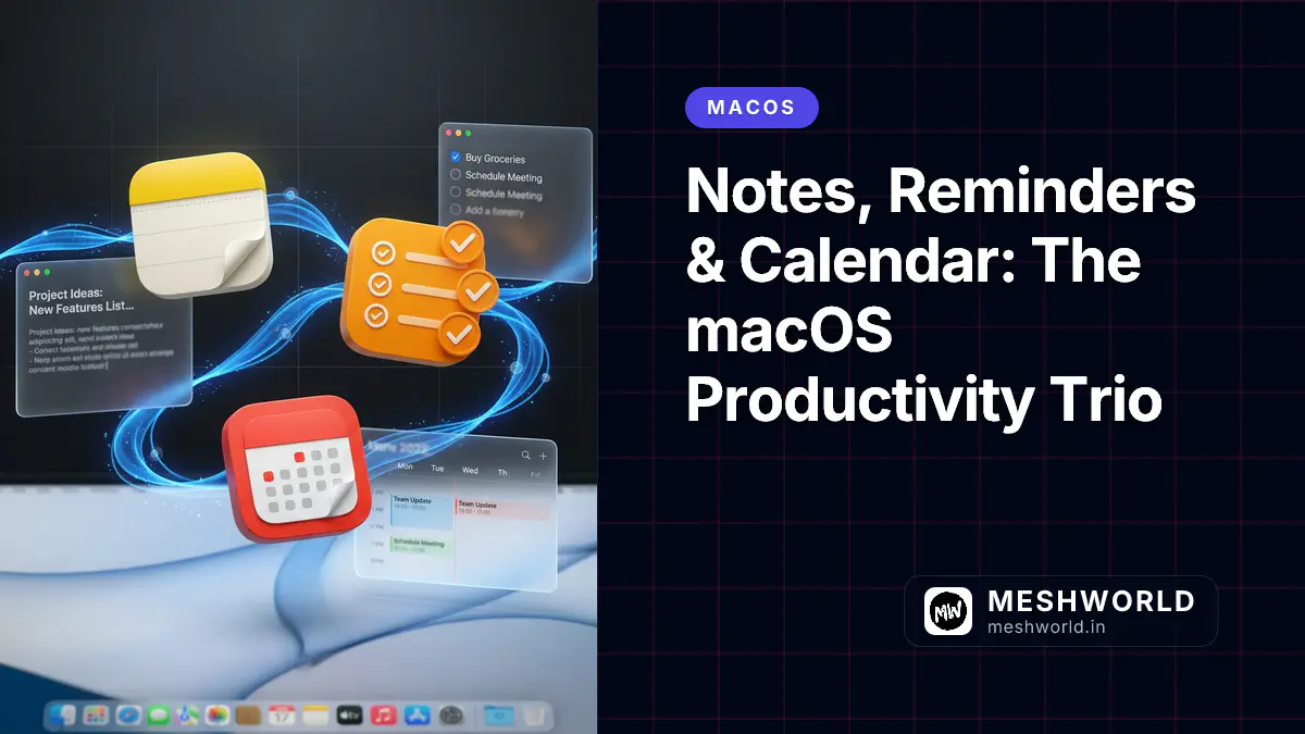 Notes, Reminders & Calendar: The macOS Productivity Trio
