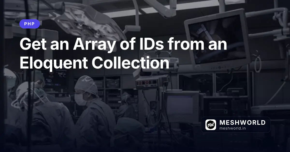 Get an Array of IDs from an Eloquent Collection