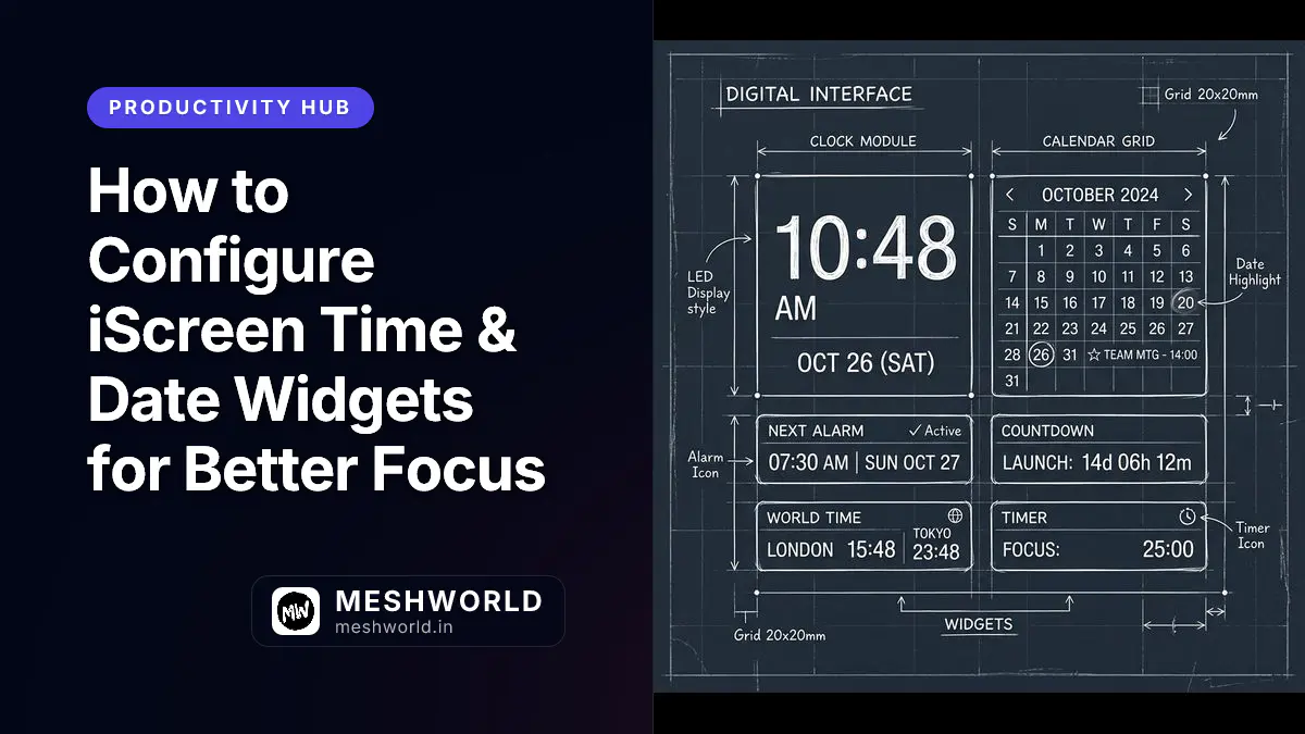 How to Configure iScreen Time & Date Widgets for Better Focus