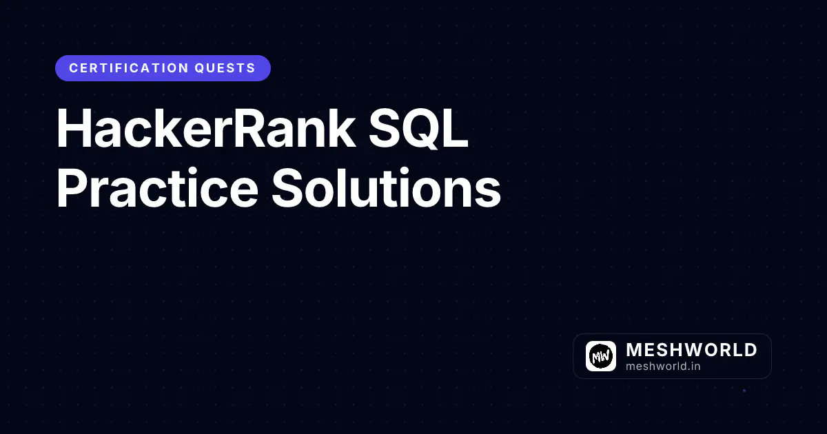 HackerRank SQL Practice Solutions