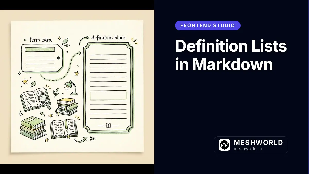 Definition Lists in Markdown